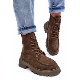 PS1 Botines estilo trampero de ante con aislamiento y tacón plano, verde oscuro Zikey 7