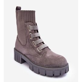 PS1 Botas tipo calcetín sin cordones de ante Gris Hope 1