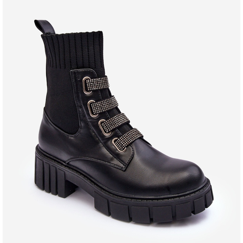 Botas De Trabajador Con Parte Superior Elástica Negra Kasseis negro 1 Botas De Trabajador Con Parte Superior Elástica Negra Kasseis negro 1