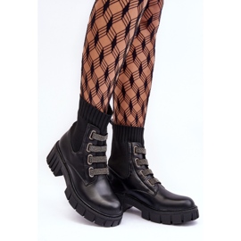 Botas De Trabajador Con Parte Superior Elástica Negra Kasseis negro 2