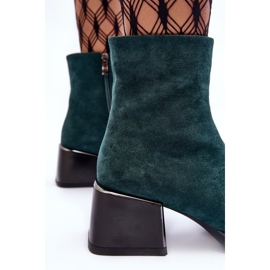 Botines de ante con bloque macizo S.Barski MR870-70 Verde 1