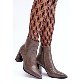 Botines Piel Charol S.Barski MR870-58 Beige Oscuro 2