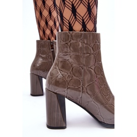 Botines Piel Charol S.Barski MR870-58 Beige Oscuro 5