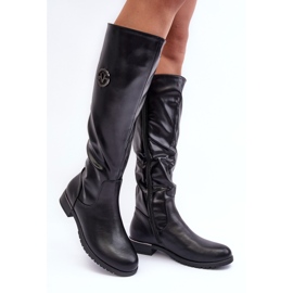 Vinceza Botas Planas Mujer Piel, Albuna Negra negro 1