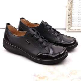 Zapatos cómodos de piel para mujer, Helios negros 2