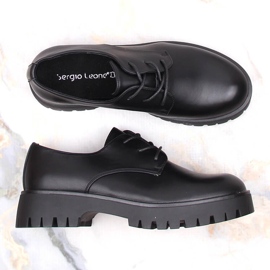 Zapatos oxford mujer negros Sergio Leone PB201 5