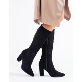 Botines de mujer Shelovet en ante ecológico negro 2