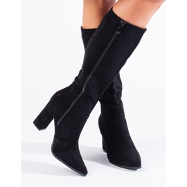 Botines de mujer Shelovet en ante ecológico negro 3