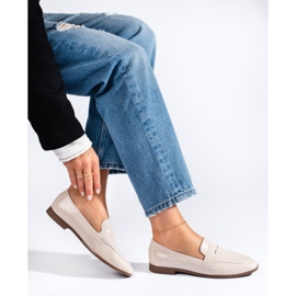 Mocasines de mujer charol beige Shelovet 3