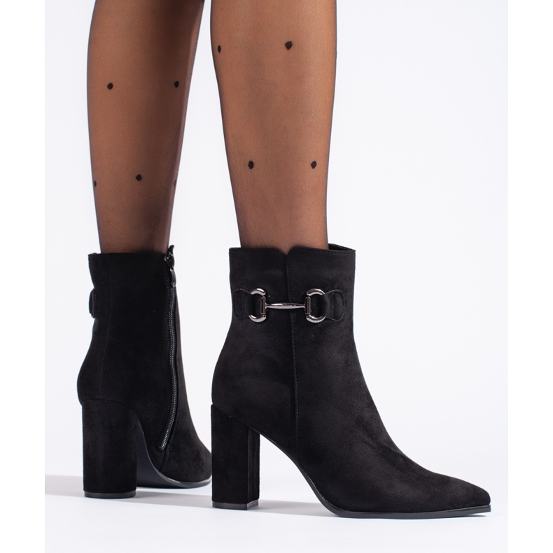 Botín tacón Shelovet ante negro 1