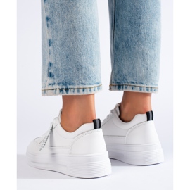 Zapatillas blancas en la plataforma Shelovet blanco 1