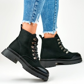 Zapatillas altas de mujer imitando botines. negro 6