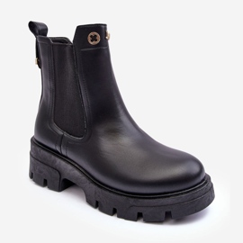 Botas Chelsea de mujer con adornos, Black Lobb negro 1