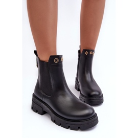 Botas Chelsea de mujer con adornos, Black Lobb negro 3