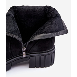 Botas planas de mujer de ante grueso negro Lunai 3