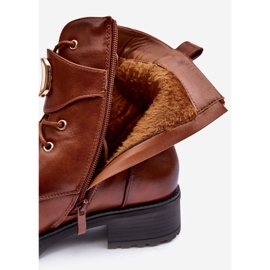 PS1 Botas de trabajo aislantes para mujer con hebilla dorada marrón Vera 2