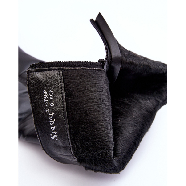 PS1 Botas de cuero con tacón alto por encima de la rodilla, Serpens negros 1