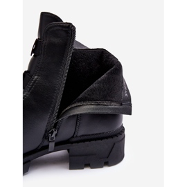 PS1 Botas planas de piel Azulenn negras negro 2