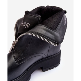 PS1 Botas Planas De Piel Con Cremallera Negro Vimal 2