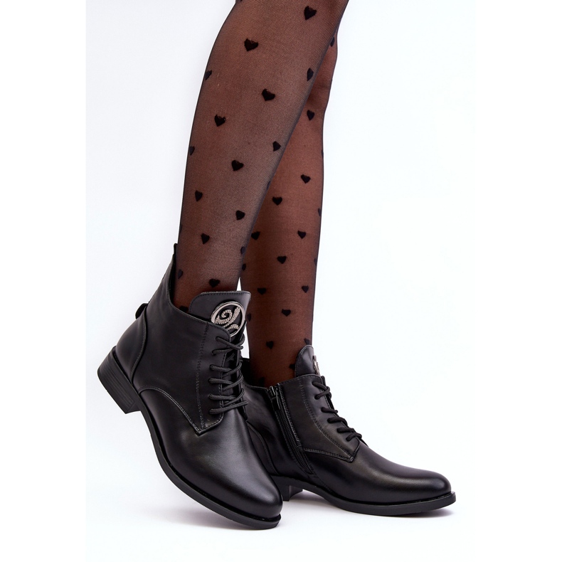 PH2 Zapatos Mujer Piel Con Adorno, Negro Attiame 2