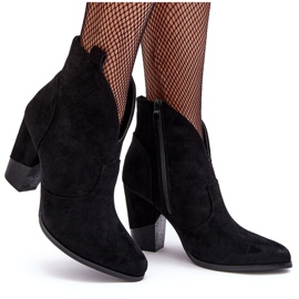 PS1 Botas vaqueras de ante con tacón alto Tanner negro 11