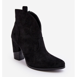 PS1 Botas vaqueras de ante con tacón alto Tanner negro 3
