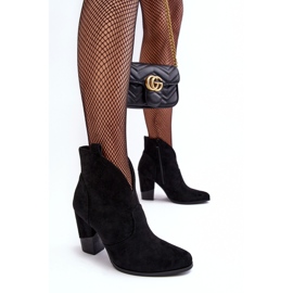 PS1 Botas vaqueras de ante con tacón alto Tanner negro 9