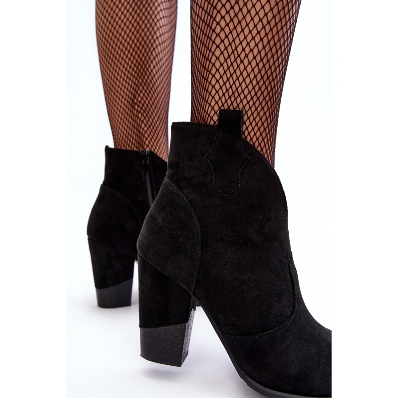 PS1 Botas vaqueras de ante con tacón alto Tanner negro 1 PS1 Botas vaqueras de ante con tacón alto Tanner negro 1