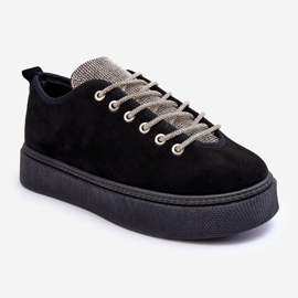 PS1 Deportivas Mujer Ecea Negras Decoradas con Pedrería negro 1 PS1 Deportivas Mujer Ecea Negras Decoradas con Pedrería negro 1