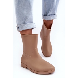 PS1 Botas de agua clásicas sin cordones para mujer Beige Solihia 5
