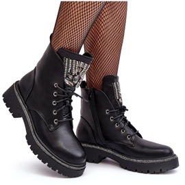 PS1 Botas de trabajo bajas Melenope negras con decoración de joyas negro 11