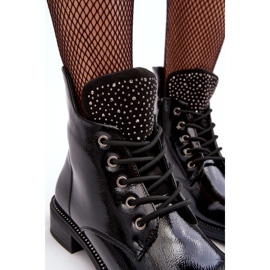 PS1 Botas Bajas Mujer Hattia Charol Decorado Negro 7