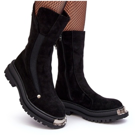 PS1 Botas planas aislantes de ante negro Palimra 10