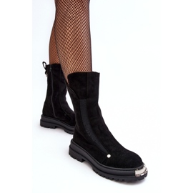 PS1 Botas planas aislantes de ante negro Palimra 6