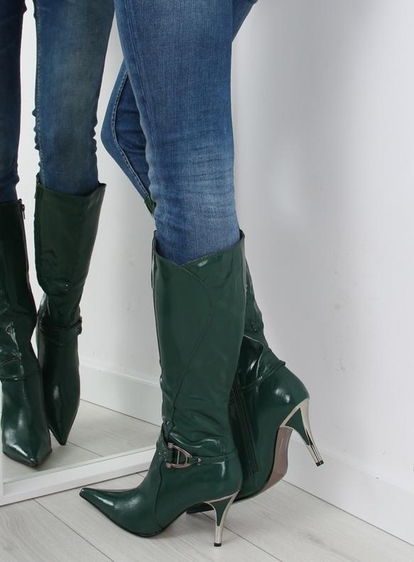 Botas pintadas en un alfiler 5137-73V Anis verde 1
