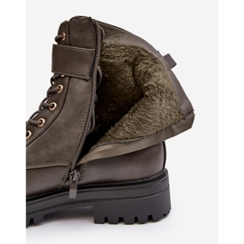 PS1 Botas Obreras De Mujer Con Cremallera Con Adorno, Ciossava Verde Oscuro 1