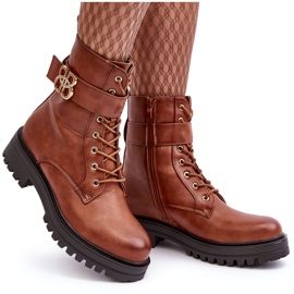 PS1 Botas Obreras Mujer Con Cremallera Con Adorno, Marrón Ciossava 11