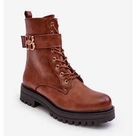 PS1 Botas Obreras Mujer Con Cremallera Con Adorno, Marrón Ciossava 10