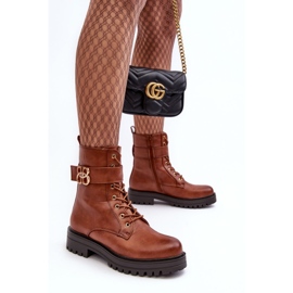 PS1 Botas Obreras Mujer Con Cremallera Con Adorno, Marrón Ciossava 5