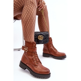 PS1 Botas Obreras Mujer Con Cremallera Con Adorno, Marrón Ciossava 9