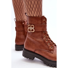 PS1 Botas Obreras Mujer Con Cremallera Con Adorno, Marrón Ciossava 7