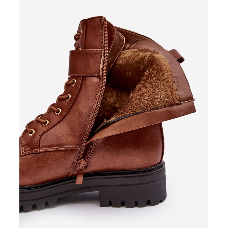 PS1 Botas Obreras Mujer Con Cremallera Con Adorno, Marrón Ciossava 1