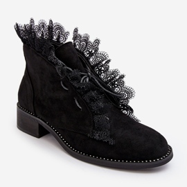 PS1 Botas planas de ante para mujer negro Klemovia 2