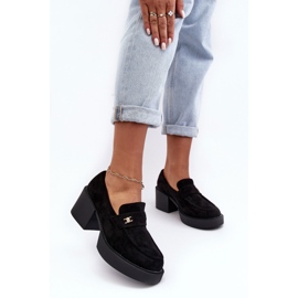PS1 Zapatos de tacón alto de gamuza Afnira de mujer de color negro 3