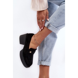 PS1 Zapatos de tacón alto de gamuza Afnira de mujer de color negro 4