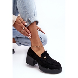 PS1 Zapatos de tacón alto de gamuza Afnira de mujer de color negro 7