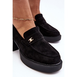 PS1 Zapatos de tacón alto de gamuza Afnira de mujer de color negro 6