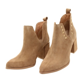 Lewski Shoes Botas Mujer Ante Con Recortes Izquierdo 3075 Camel marrón 8