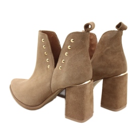 Lewski Shoes Botas Mujer Ante Con Recortes Izquierdo 3075 Camel marrón 9