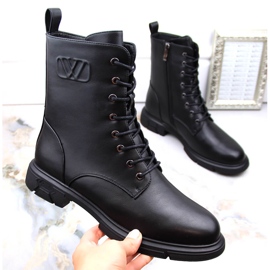 Botas aislantes de mujer con cordones y cremallera, negro Filippo DBT4045 1